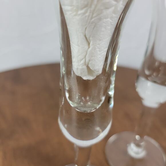 Vintage MCM Blown Clear Glass Cordial Liquor Cocktail 6" Tall Set of 4‎ Glasses - Picture 5 of 13